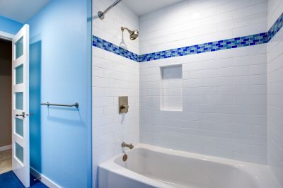 Bathroom with Bold Blue Accents