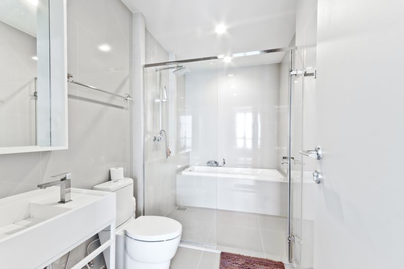 Shower-Tub Combo in Small Bathroom